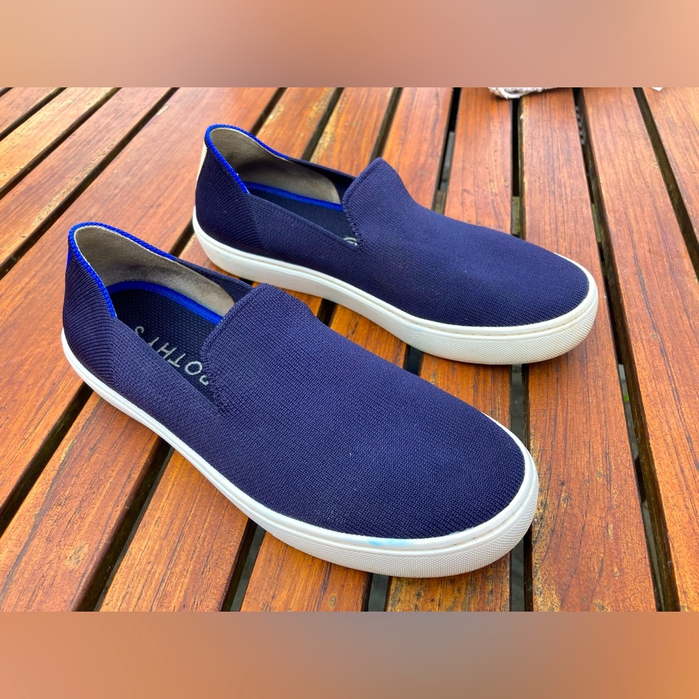 Rothy’s navy slip on sneakers